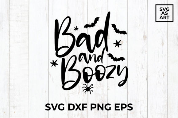 Bad and Boozy Funny Halloween Graphics for Crafts
