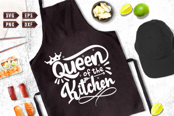 Funny Apron SVG Queen of the Kitchen Graphics