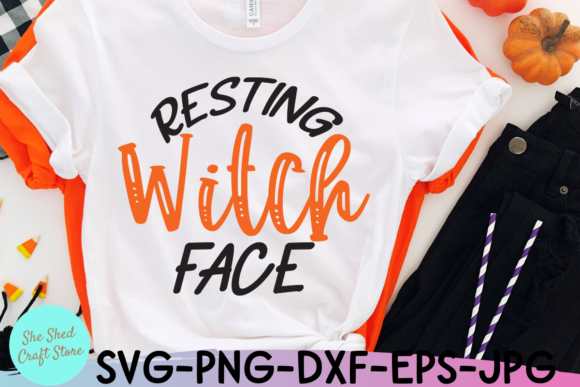 Resting Witch Face Svg for Graphics and Crafts